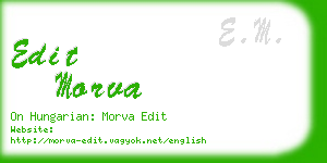 edit morva business card